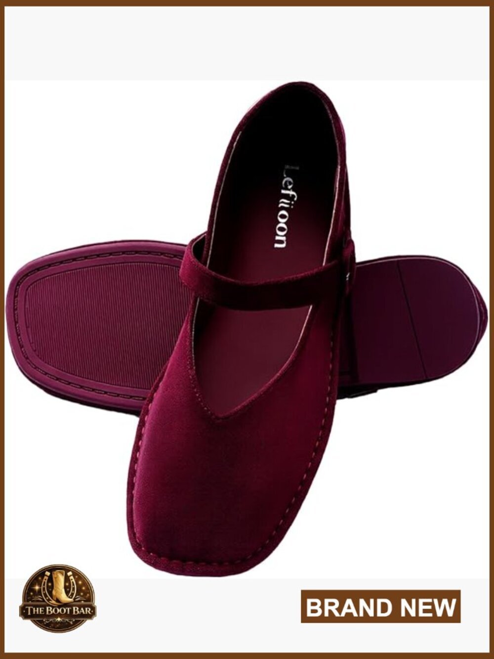 V Cut Flats Mary Jane Square Toe Ballet Flats Comfortable Shoes with Buckle